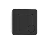 FLODE Placa cuadrada con botón pulsador - Panel de botón de descarga de inodoro negro mate - Placa de pared moderna de doble descarga para cisternas ocultas - Accesorio de baño fácil de limpiar