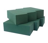 FLOFARE Paquete de 6 Bloques de Espuma Floral para Flores Frescas y Artificiales, Cada uno (9 Pulgadas de Largo x 4 Pulgadas de Ancho x 3 Pulgadas de Alto), Bloques de Espuma Floral Secos y húmedos