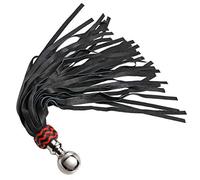 Flogger de cuero con mango de bola de lujo