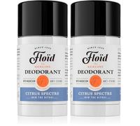 Floid Citrus Spectre Deodorant (75 ml), desodorante hombre con sales de magnesio de alta absorción y frescor duradero, desodorante sin aluminio ni parabenos con fórmula antimanchas (Paquete de 2)