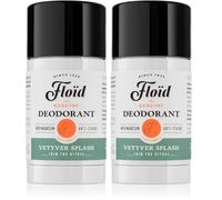 Floid Vetyver Splash Deodorant (75 ml), desodorante hombre con sales de magnesio de alta absorción y frescor duradero, desodorante sin aluminio ni parabenos con fórmula antimanchas (Paquete de 2)