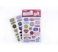 FLOJIM 60 Etiquetas de felicitación, Pegatinas de FELICIDADES, en GALLEGO- En 3 modelos Oro, Plata y Color. Pack de 3