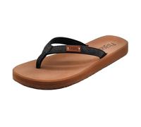 Flojos Sandalias Billie para mujer, Artesanal negro, 38 EU