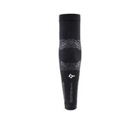 FLOKY No Strain - Manguito deportivo biomecánico, 2 unidades, tenis, pádel, baloncesto, reduce las vibraciones, apoya codo y antebrazo. Manga de compresión, estabiliza tendones y músculos (negro, XS-S