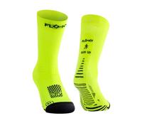 FLOKY - Run Up Medium 25 - Calcetines biomecánicos deportivos - Amarillo neón - Talla M/L