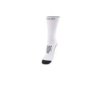 FLOKY S-Mash 2.0 Calcetines biomecánicos Tenis y Padel Antideslizante Protección Tobillo y tendón de Aquiles, Color blanco., L/XL
