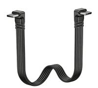 Flomiara Cable de cinta corto FPC USB-C a USB-C de 50 cm, cable de carga plano ultra flexible, tipo C, conector dual en ángulo de 90 grados para tablet, portátil, controlador de teléfono, cardán DJI