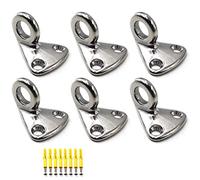 Flomore Gancho de protección de acero inoxidable 316 de grado marino, gancho para guardabarros, accesorios para barcos vienen con tornillos (paquete de 6)