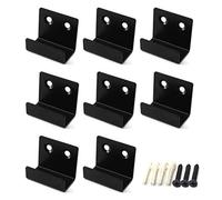 Flomore Soporte Colgador de Exhibición de Azulejos Cerámicos de Acero Inoxidable Montado en Pared con Gancho Negro (Paquete de 8)