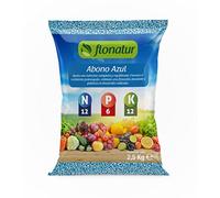 Flonatur, Abono Plantas, Abono Azul Granulado 2,5 Kilos, Fertilizante para Plantas Verdes, Tomates y Orquideas, NPK 12-6-12 Abono Azul Universal para Mezclar con Tierra para Plantas