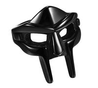 Flongo - Anillo clásico para hombre, anillos para casco con máscara espartana, máscara para el rostro con casco de gladiador romano MF Doom anillo vikingo, Acero
