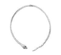 Flongo Collar De Serpiente Mujer: Gargantilla Con Puño Curvo Y Diseño De Serpiente - Joyería De Serpiente Con Estilo Para Cóctel - Para Halloween, Fiesta De Cosplay, Para Regalar A La Novia