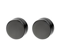 Flongo Pendientes De Acero Inoxidable Para Hombre: Pendientes Magnéticos Redondos Sin Perforaciones Estilo Punk Hip-hop Rock Para Hombre Y Mujer - 2pcs - 8mm