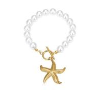 Flongo Pulsera de oro de San Benito - Pulsera ajustable con medalla de San Benito - Joya religiosa de acero inoxidable - Regalo de protección y bendición para hombres y mujeres, talla única, Acero