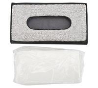 Floolinct Caja Porta Toallitas para Coche con Visera y Cristales de Imitación - Organizador Universal para Papel Tisú en Salpicadero o Asiento Trasero