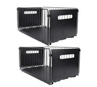 Floolinct Under Sink Organizer, 2 Pack Pull Out Cabinet Organizer Baskets, Storage Shelf for Home, Kitchen, Bathroom, Pantry, Office Cabinet, Countertop (Alta)