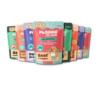 Floopp Bites Chewy Pack - Snacks Naturales para Perros, 4 Sabores, 8 x 75 g | Pack 8 x 75 g de snacks naturales para perros, blandos y masticables | 4 sabores | Premios para entrenamiento