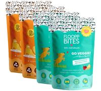 Floopp Bites Snacks Naturales para Perros, Galletas Crujientes, Mix Hipoalergénico Rico en Omega 3, Pack 4x100g