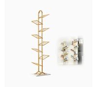 Floor Bookshelf Black Corner Bookshelf Gold 15.7x10x51in 15.7x10x63in Bookcase Decor,6 Floors 8 Floors Bookcase Metal,Stable Load-bearing Capacity,For Bedroom, Living Room Schools(Gold,160cm/63in)