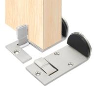 Floor Door Stopper, Heavy Duty Door Sin Punch, plegable Doorstop con goma Bumper, 3,54 x 1,97 x 0,2 pulgadas Wall Protector inferior para Kitchens Bathrooms Restaurants Offices