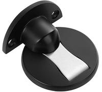 Floor Door Stoppers,Door Stop 304 Stainless Steel Floor Door Stop No Punch Dual Purpose Multicolor(Black)