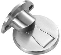 Floor Door Stoppers,Door Stop 304 Stainless Steel Floor Door Stop No Punch Dual Purpose Multicolor(Silver)