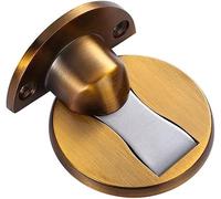Floor Door Stoppers,Door Stop 304 Stainless Steel Floor Door Stop No Punch Dual Purpose Multicolor(Yellow Bronze)