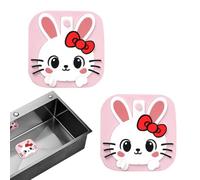 Floor Drain Cover - 2-in-1 Silicone Bunny Funny Strainers - Hair Stopper For Bathtub Drain For Home Apartment Bathroom Kitchen Floor Hotel Dorm Farmhouse