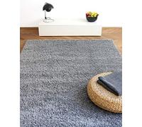 floor factory Alfombra Moderna Colors Gris argentado 200x290cm moqueta de Pelo Largo Shaggy al Precio súper económico