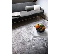 floor factory Alfombra Moderna Delight Gris argentado 160x230cm moqueta Noble Suave y Sedosa