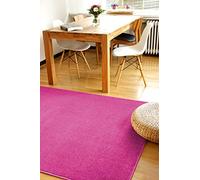 floor factory Alfombra Moderna Kolibri Rosa Fucsia 200x200cm moqueta Pelo Corto Colorida y de fácil Cuidado