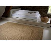 floor factory Alfombra Moderna Natural Yute Beige 160x230cm moqueta Tejida a Mano de 100% Fibras Naturales