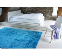 floor factory Alfombra Moderna Seasons Azul 160x230 cm moqueta de Pelo Alto Shaggy Blanda y Suave