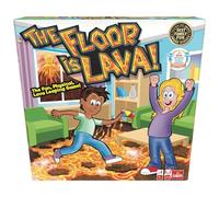 Floor is Lava. Divertido y dinámico juego para niños. Gira la ruleta y salta a una piedra o tapete porque ¡el suelo es lava! 2 a 6 jugadores. Juegos infantiles de habilidad a partir de 5 años.