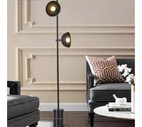 Floor Lamp Floor Lamp Big Horn Light Metal Marble Black 2 Lamp Head Modern Simple with Foot Switch 1.68m Standing Lamp for Bedroom Standard Lamps Living Room