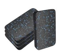 Floor Mat, Gym Pad, Anti Vibration Treadmill Cushion, 4 Piece Walking Equipment Protector, Home Workout Accessory for Yoga Men Women Noise Reduction Stability, Small, Large