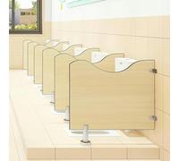Floor Mount Toilet Divider para niños, Pantalla de partición impermeable con piernas de apoyo, panel de privacidad de la azote espacial para el Aula de Tarifa de Aula de Aula de Resto Público