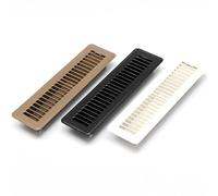 Floor Register 10cm*26cm, Duty Steel Floor Vent With Air Vent Filters, Adjustable Vent Deflector, For Sidewall Home Office, White(Marrón)