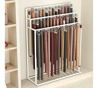 Floor-Standing Belt Rack,Multifunctional Floor Standing Belt Hangers & Display Rack for Clothing Store Metal Closet Orga 3Layer Scarf Tie & Purse Shelf Ideal for Apparel Retail