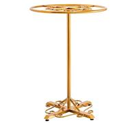 Floor-Standing Rotating Clothing Display Rack, Freestanding Metal Clothes Rack Heavy-Duty Round Garment Rack With Top Shelf For Bedrooms Boutiques Commercial Gift Shop ( Color : Gold , Size : 100x140c