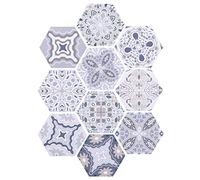 Floor Stickers | Water - & Removable PVC Tile Stickers | Non - Slip Wall Decor for Bathroom/Kitchen/Laundry Room | Easy Maintain & Secure