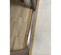Floor Transition Strip Flooring Edge Trim, 10cm Floor Threshold Transition Strip Metal, Bedroom Doorway Edge Trim/Drop Molding for Tile Laminate Vinyl Flooring, Black Grey Gold Silver Reducer, Cuttab