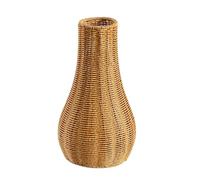 Floor Vase, Woven Flower Holder, 10.04 Inches Rustic Country Style Design Dry Plant Container, Floral Weave Vases for Table Centerpiece, Living Room, Shelf Display, Bedroom