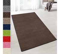 Floordirekt Alfombra de terciopelo a medida, mullida para cocina, pasillo o salón, venta por metros Dynasty (barro, 80 x 250 cm)