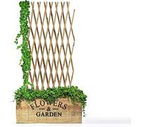 Floordirekt Enrejado de madera de bambú de 60 cm de alto, para jardín, balcón y terraza, extensible individualmente, resistente a la intemperie y duradero, enrejado (60 x 180 cm)