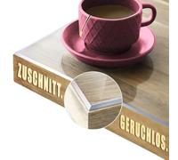 Floordirekt Protector de mesa transparente, mantel con borde biselado de 45°, tamaño a elegir, protector de mesa, fabricado en Alemania, protector de mesa, 110 x 55 cm