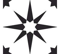 FloorPops FP2948 Altair - Azulejos de suelo para despegar y pegar, negros, vinilo, 10 unidades, 10 piezas