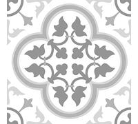 FloorPops FP2953 Remy - Azulejos de Piso Despegar y Pegar, Gris, 12 x 12 x 0.06 Pulgadas
