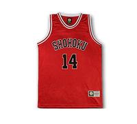 FLOORSOUTH 14th Jersey Hisashi Mitsui Cosplay Baloncesto Jersey Rojo,XXL