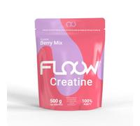 FLOOW - Creatina Monohidratada Sabor Berry Mix - 500g (166 Dosis) - Creatine en Polvo Pura sin azúcar ni Maltodextrinas - Creatina Micronizada 200 Mesh - Suplemento Deportivo para Masa Muscular